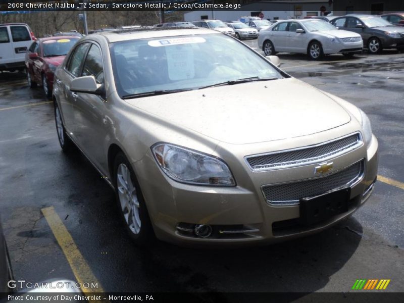 Sandstone Metallic / Cocoa/Cashmere Beige 2008 Chevrolet Malibu LTZ Sedan