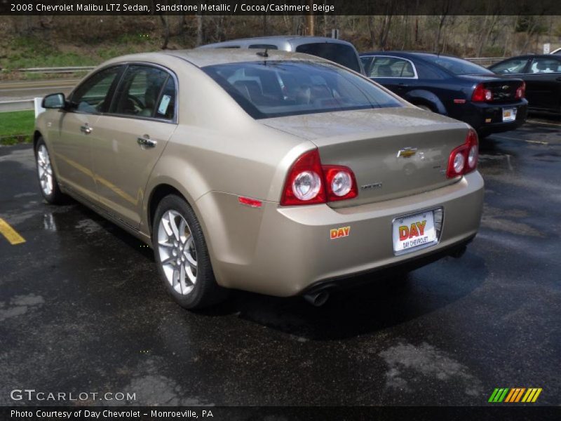 Sandstone Metallic / Cocoa/Cashmere Beige 2008 Chevrolet Malibu LTZ Sedan