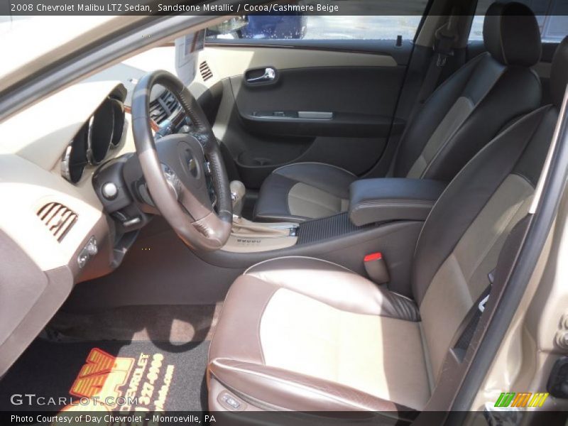 Sandstone Metallic / Cocoa/Cashmere Beige 2008 Chevrolet Malibu LTZ Sedan