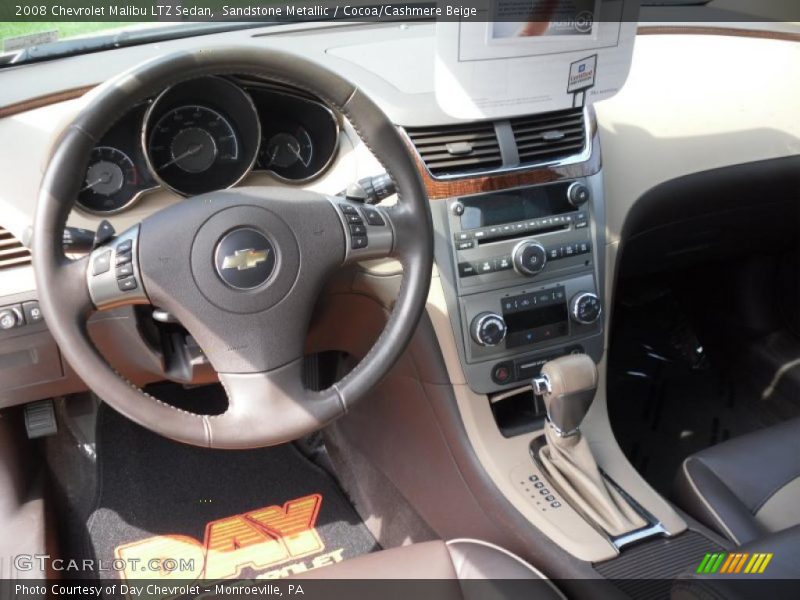 Sandstone Metallic / Cocoa/Cashmere Beige 2008 Chevrolet Malibu LTZ Sedan
