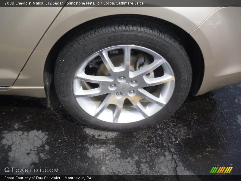 Sandstone Metallic / Cocoa/Cashmere Beige 2008 Chevrolet Malibu LTZ Sedan