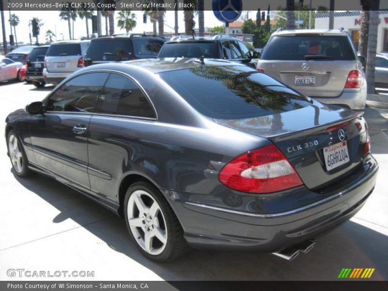 Steel Grey Metallic / Black 2009 Mercedes-Benz CLK 350 Coupe