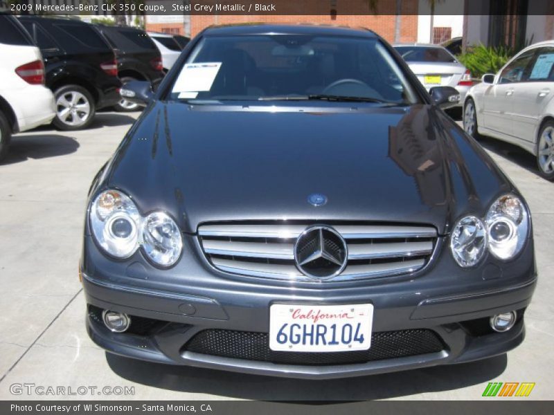 Steel Grey Metallic / Black 2009 Mercedes-Benz CLK 350 Coupe