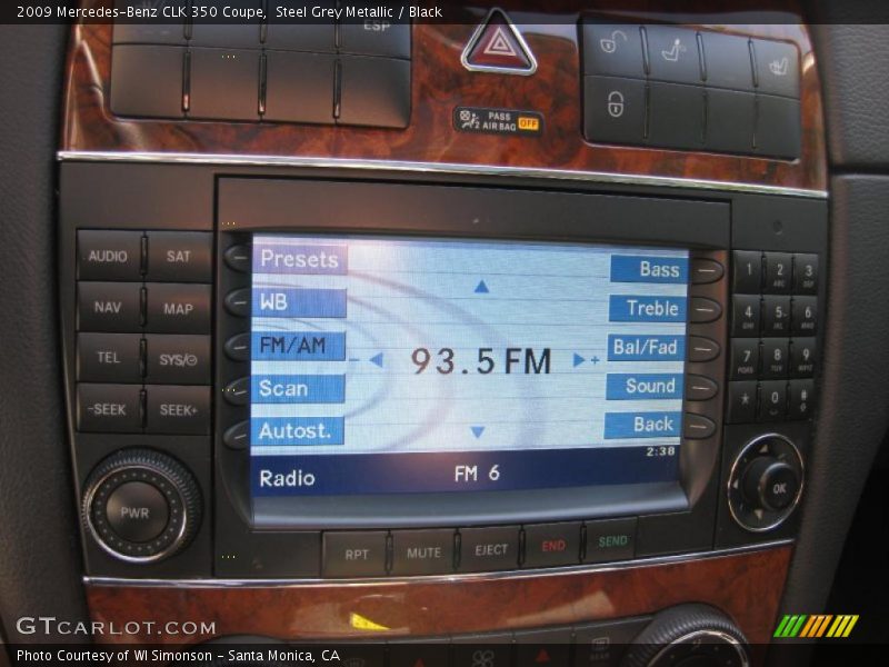 Controls of 2009 CLK 350 Coupe