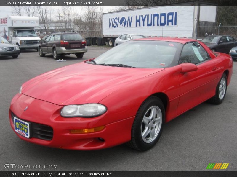 Bright Red / Red Accent 1998 Chevrolet Camaro Coupe