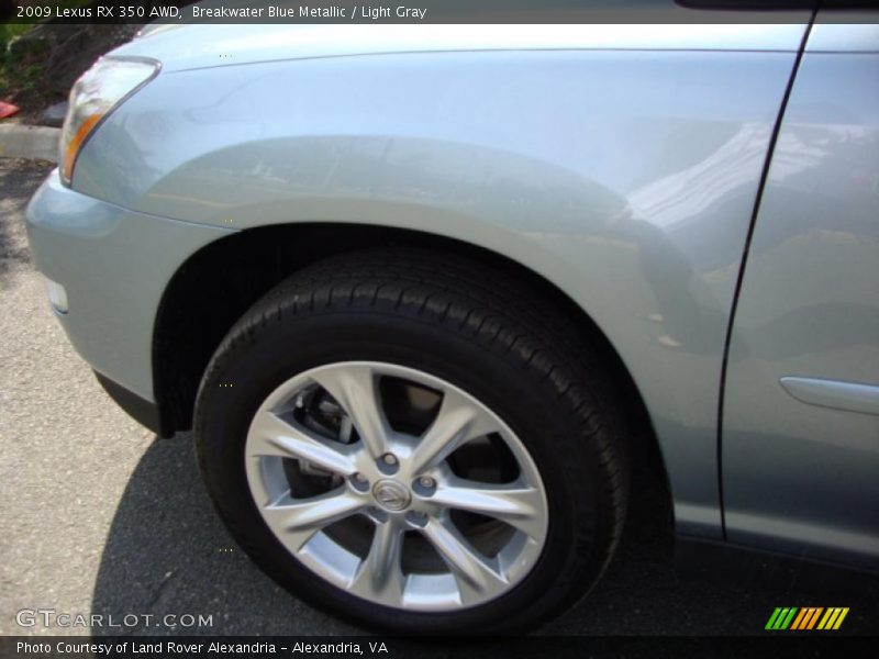 Breakwater Blue Metallic / Light Gray 2009 Lexus RX 350 AWD