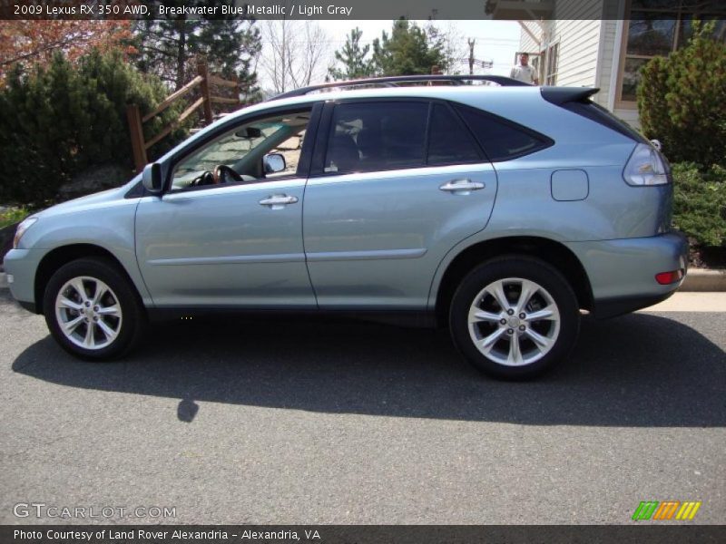 Breakwater Blue Metallic / Light Gray 2009 Lexus RX 350 AWD