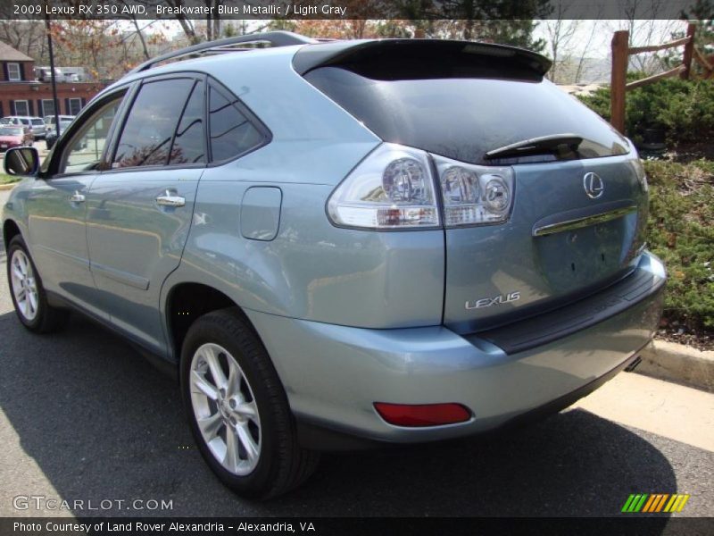Breakwater Blue Metallic / Light Gray 2009 Lexus RX 350 AWD