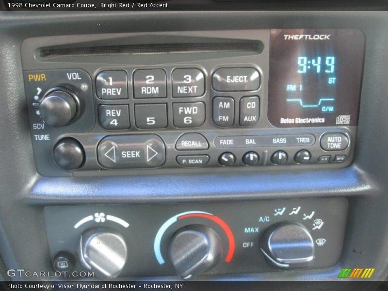 Controls of 1998 Camaro Coupe