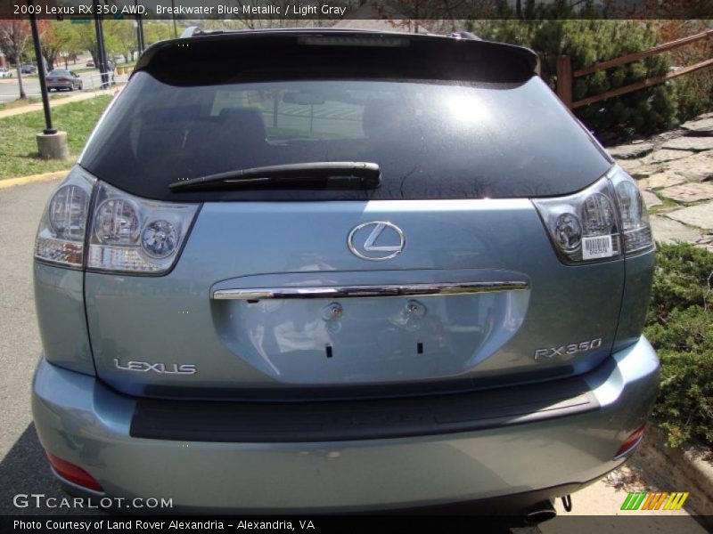 Breakwater Blue Metallic / Light Gray 2009 Lexus RX 350 AWD