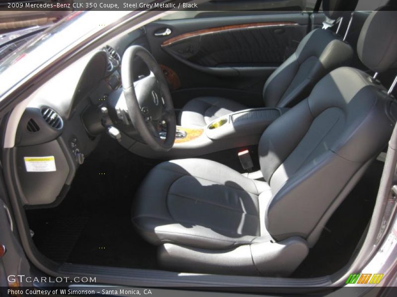 Steel Grey Metallic / Black 2009 Mercedes-Benz CLK 350 Coupe