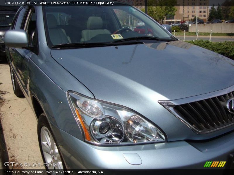 Breakwater Blue Metallic / Light Gray 2009 Lexus RX 350 AWD