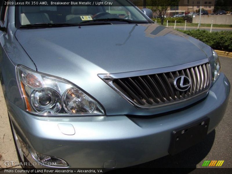 Breakwater Blue Metallic / Light Gray 2009 Lexus RX 350 AWD