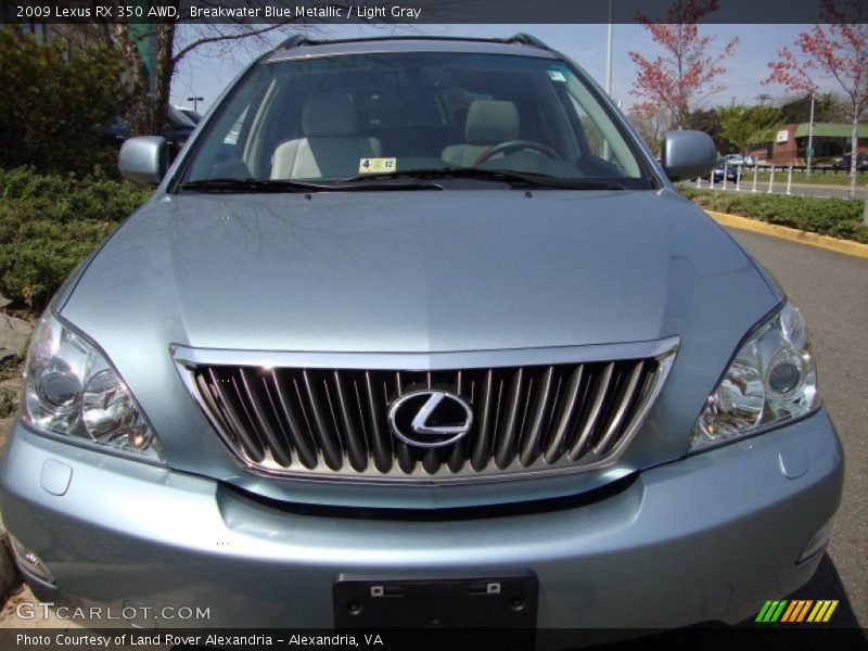 Breakwater Blue Metallic / Light Gray 2009 Lexus RX 350 AWD