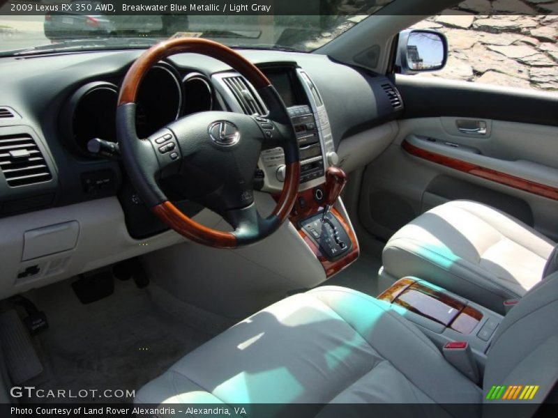 Breakwater Blue Metallic / Light Gray 2009 Lexus RX 350 AWD