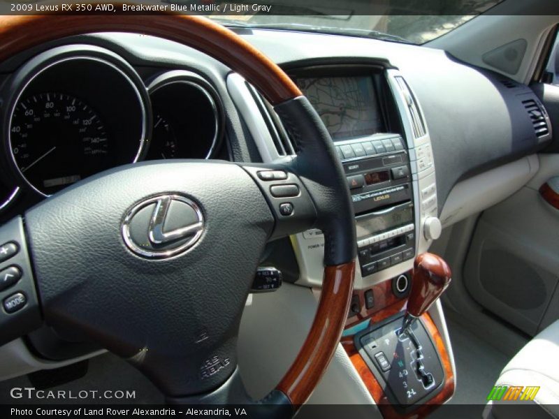 Breakwater Blue Metallic / Light Gray 2009 Lexus RX 350 AWD