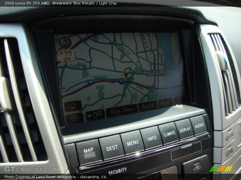 Breakwater Blue Metallic / Light Gray 2009 Lexus RX 350 AWD