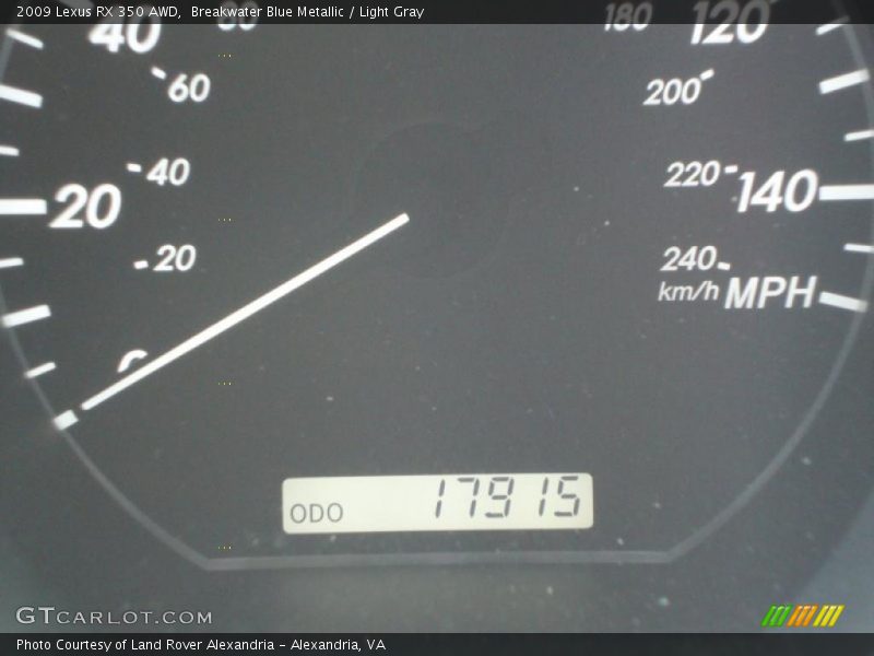 Breakwater Blue Metallic / Light Gray 2009 Lexus RX 350 AWD
