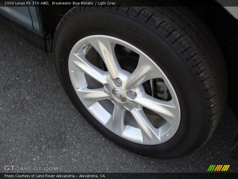Breakwater Blue Metallic / Light Gray 2009 Lexus RX 350 AWD