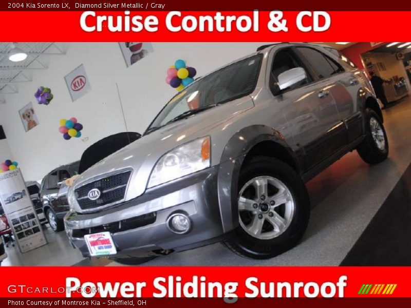 Diamond Silver Metallic / Gray 2004 Kia Sorento LX