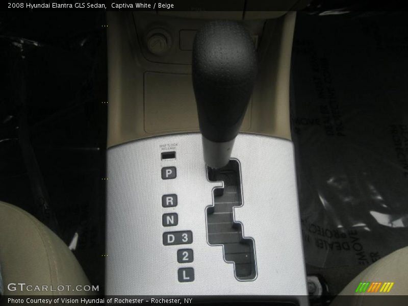 Captiva White / Beige 2008 Hyundai Elantra GLS Sedan