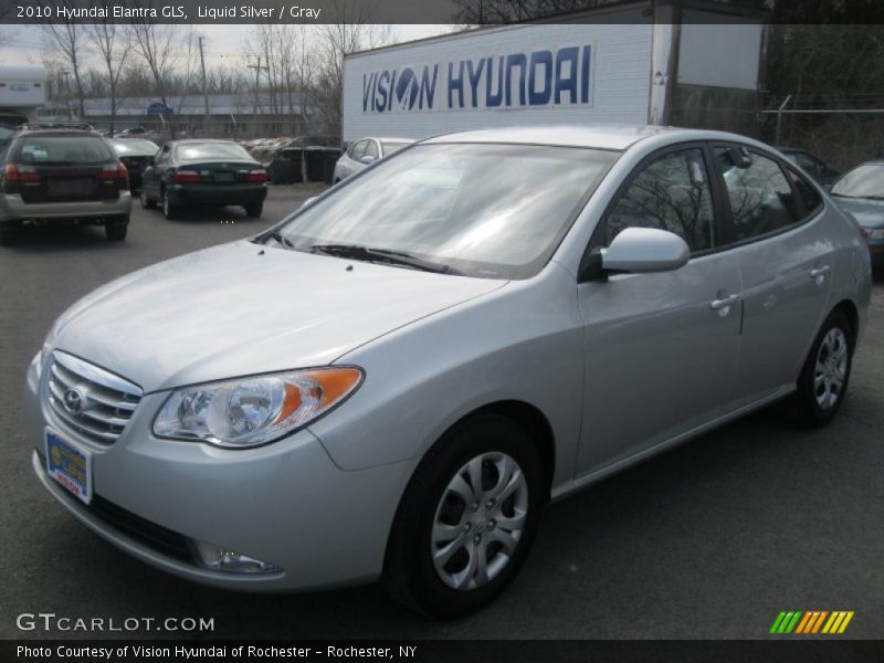 Liquid Silver / Gray 2010 Hyundai Elantra GLS