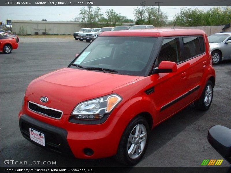 Molten Red / Black Soul Logo Cloth 2010 Kia Soul +