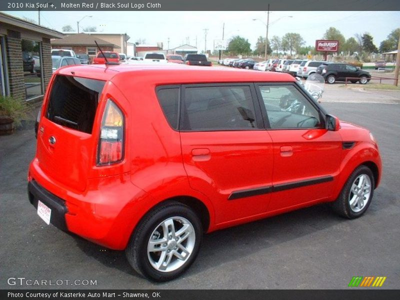 Molten Red / Black Soul Logo Cloth 2010 Kia Soul +