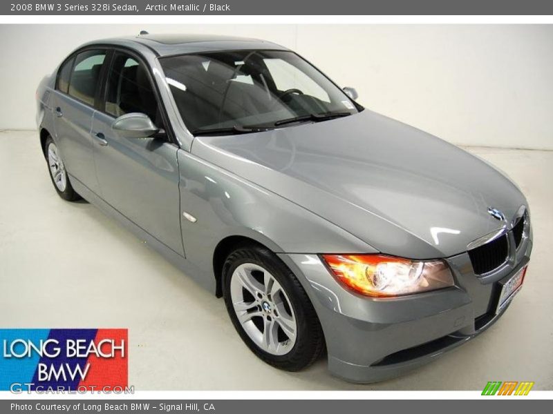 Arctic Metallic / Black 2008 BMW 3 Series 328i Sedan
