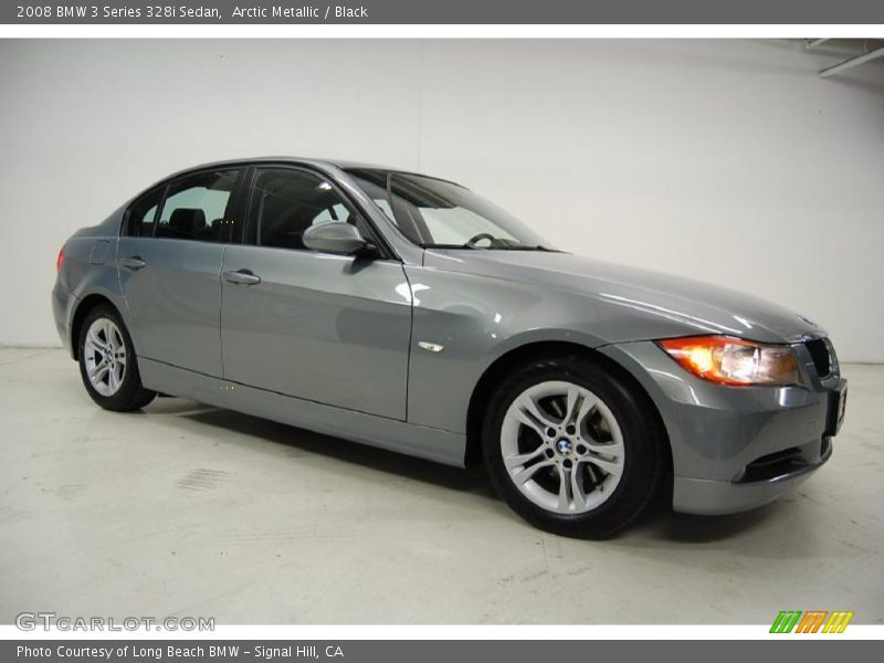 Arctic Metallic / Black 2008 BMW 3 Series 328i Sedan