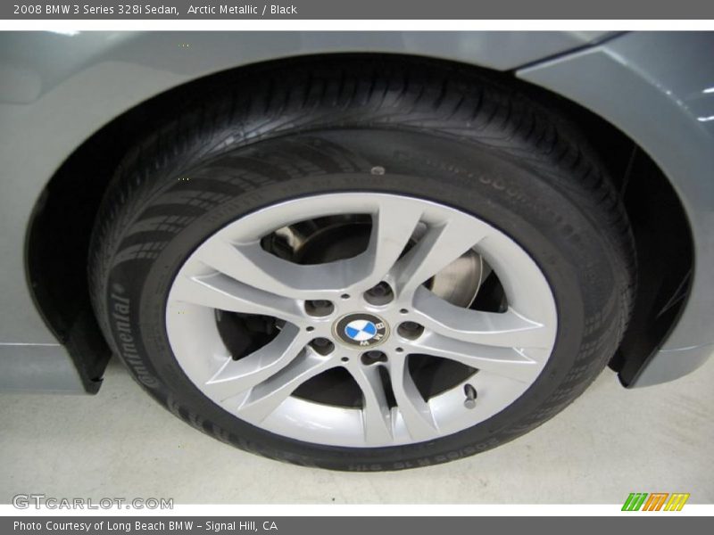 Arctic Metallic / Black 2008 BMW 3 Series 328i Sedan