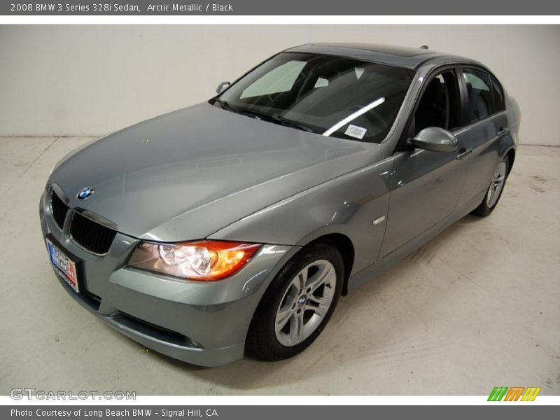 Arctic Metallic / Black 2008 BMW 3 Series 328i Sedan