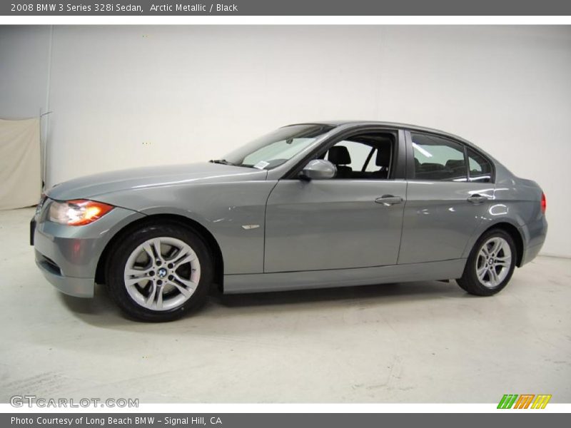 Arctic Metallic / Black 2008 BMW 3 Series 328i Sedan