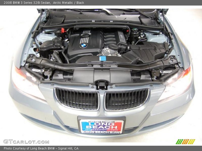 Arctic Metallic / Black 2008 BMW 3 Series 328i Sedan
