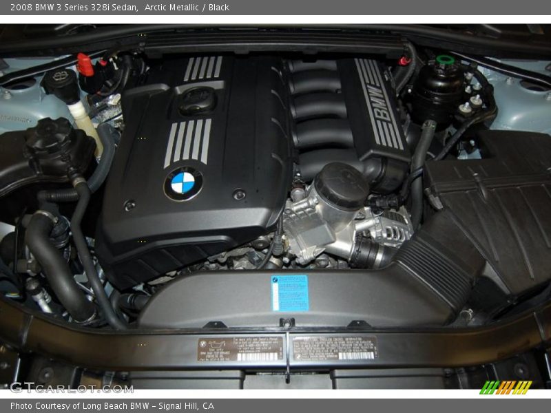 Arctic Metallic / Black 2008 BMW 3 Series 328i Sedan