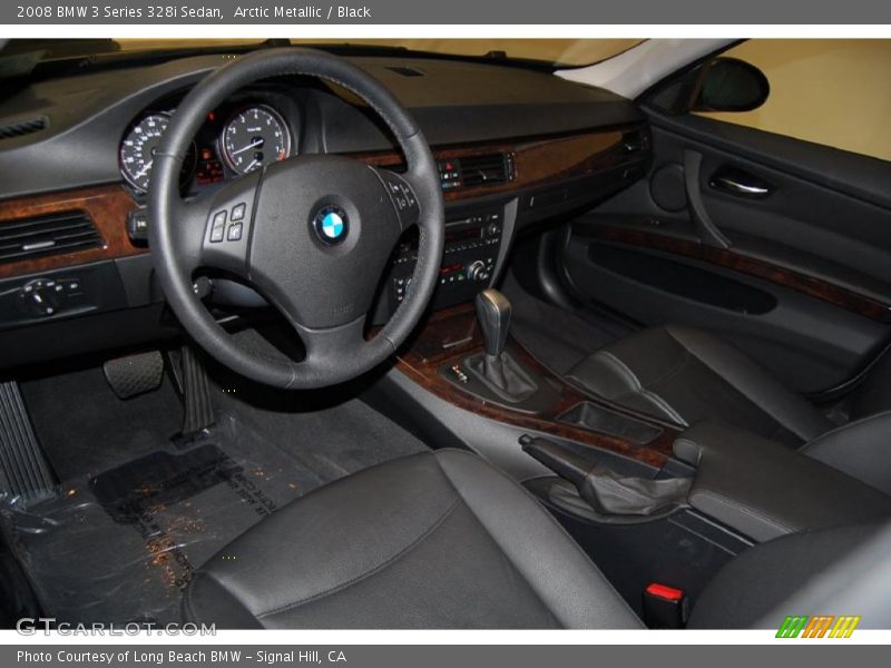 Arctic Metallic / Black 2008 BMW 3 Series 328i Sedan