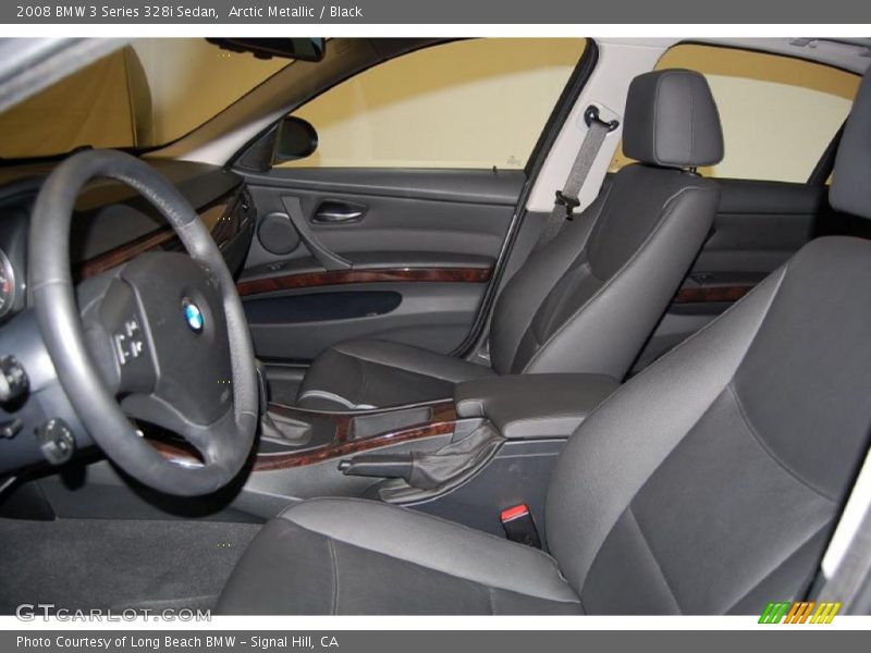 Arctic Metallic / Black 2008 BMW 3 Series 328i Sedan
