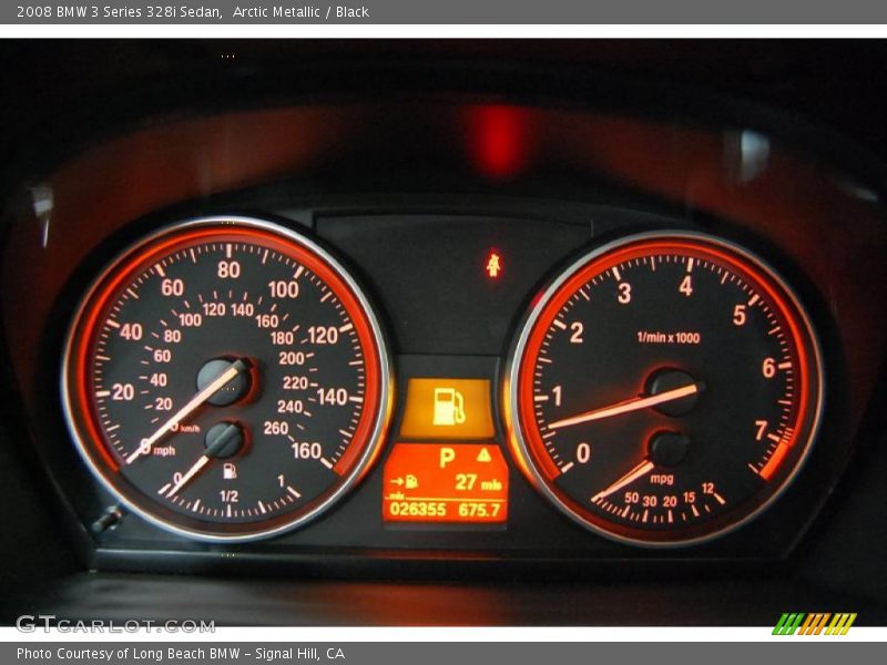 Arctic Metallic / Black 2008 BMW 3 Series 328i Sedan