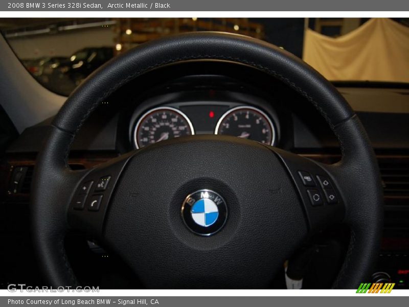 Arctic Metallic / Black 2008 BMW 3 Series 328i Sedan