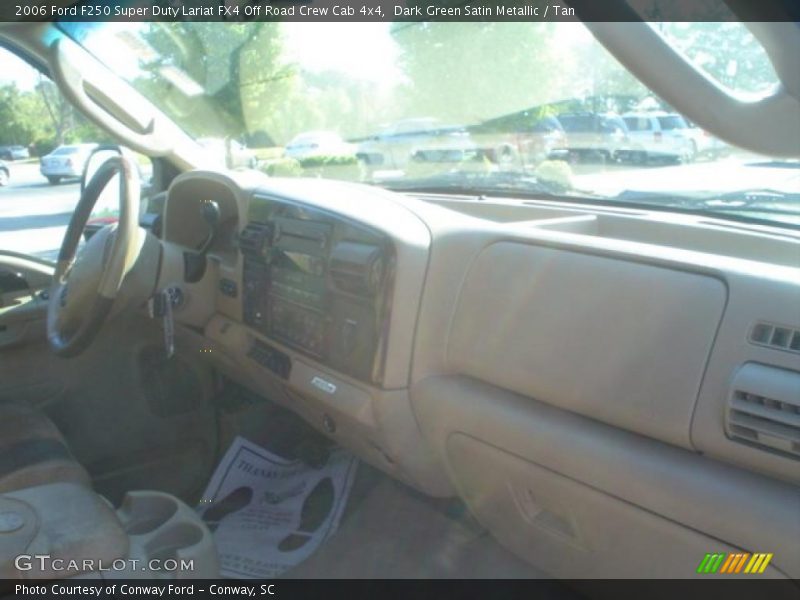 Dark Green Satin Metallic / Tan 2006 Ford F250 Super Duty Lariat FX4 Off Road Crew Cab 4x4
