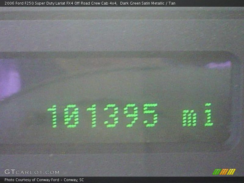 Dark Green Satin Metallic / Tan 2006 Ford F250 Super Duty Lariat FX4 Off Road Crew Cab 4x4