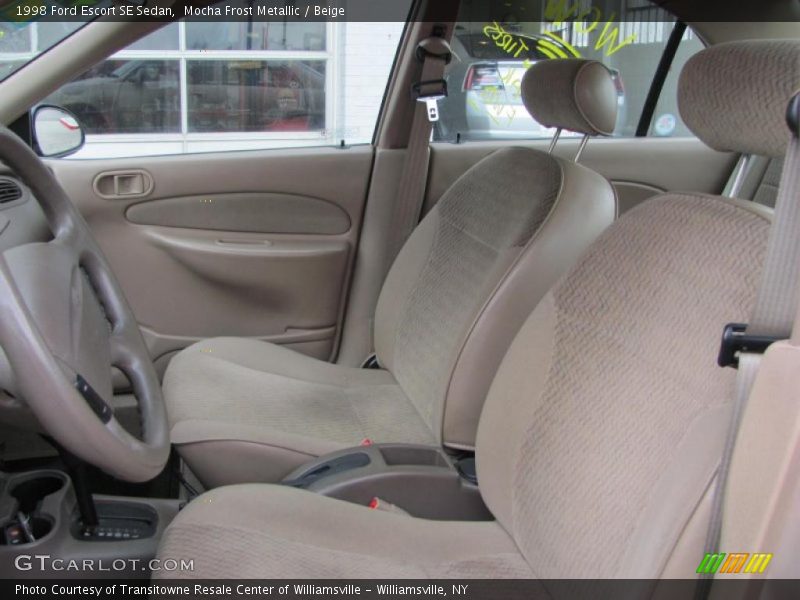 Mocha Frost Metallic / Beige 1998 Ford Escort SE Sedan