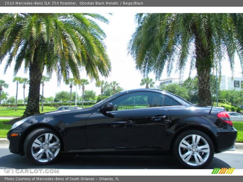 Obsdian Black Metallic / Beige/Black 2010 Mercedes-Benz SLK 350 Roadster