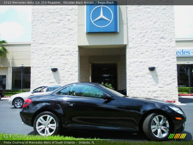 Obsdian Black Metallic / Beige/Black 2010 Mercedes-Benz SLK 350 Roadster