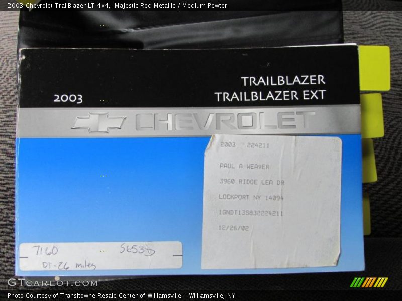 Majestic Red Metallic / Medium Pewter 2003 Chevrolet TrailBlazer LT 4x4
