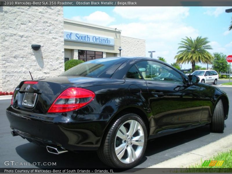 Obsdian Black Metallic / Beige/Black 2010 Mercedes-Benz SLK 350 Roadster