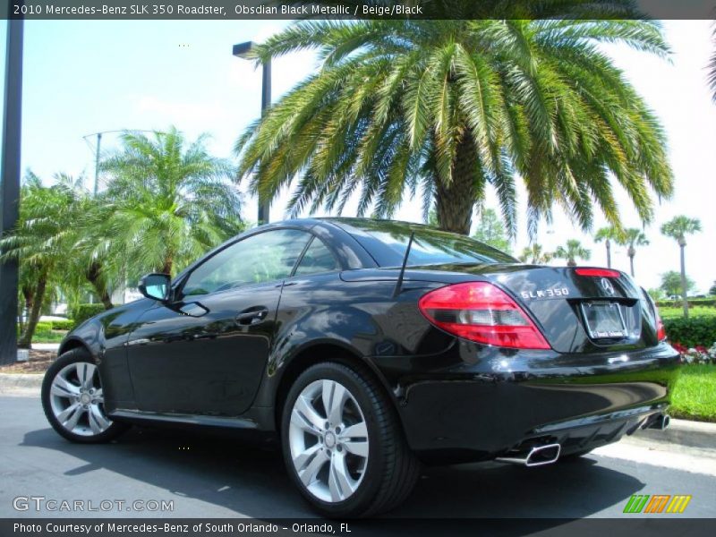 Obsdian Black Metallic / Beige/Black 2010 Mercedes-Benz SLK 350 Roadster