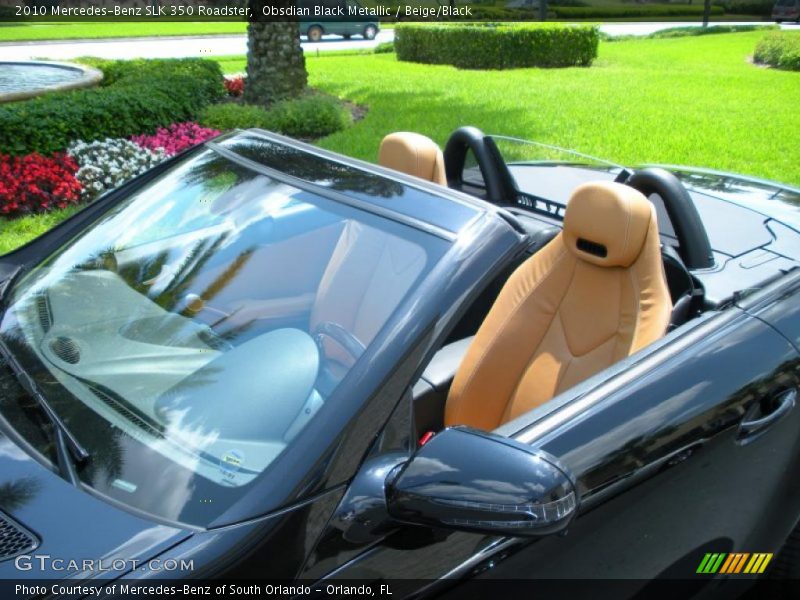 Obsdian Black Metallic / Beige/Black 2010 Mercedes-Benz SLK 350 Roadster