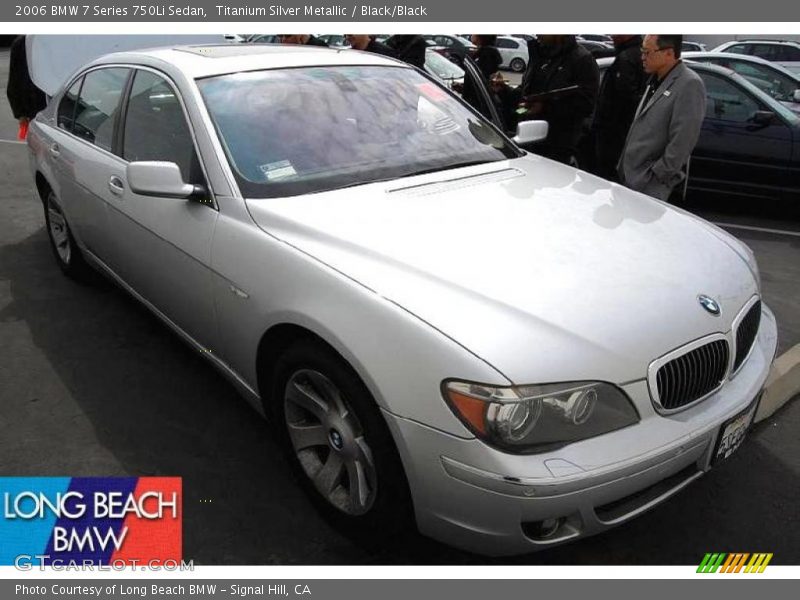 Titanium Silver Metallic / Black/Black 2006 BMW 7 Series 750Li Sedan