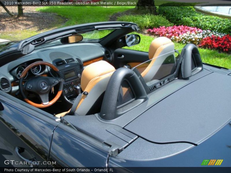Obsdian Black Metallic / Beige/Black 2010 Mercedes-Benz SLK 350 Roadster